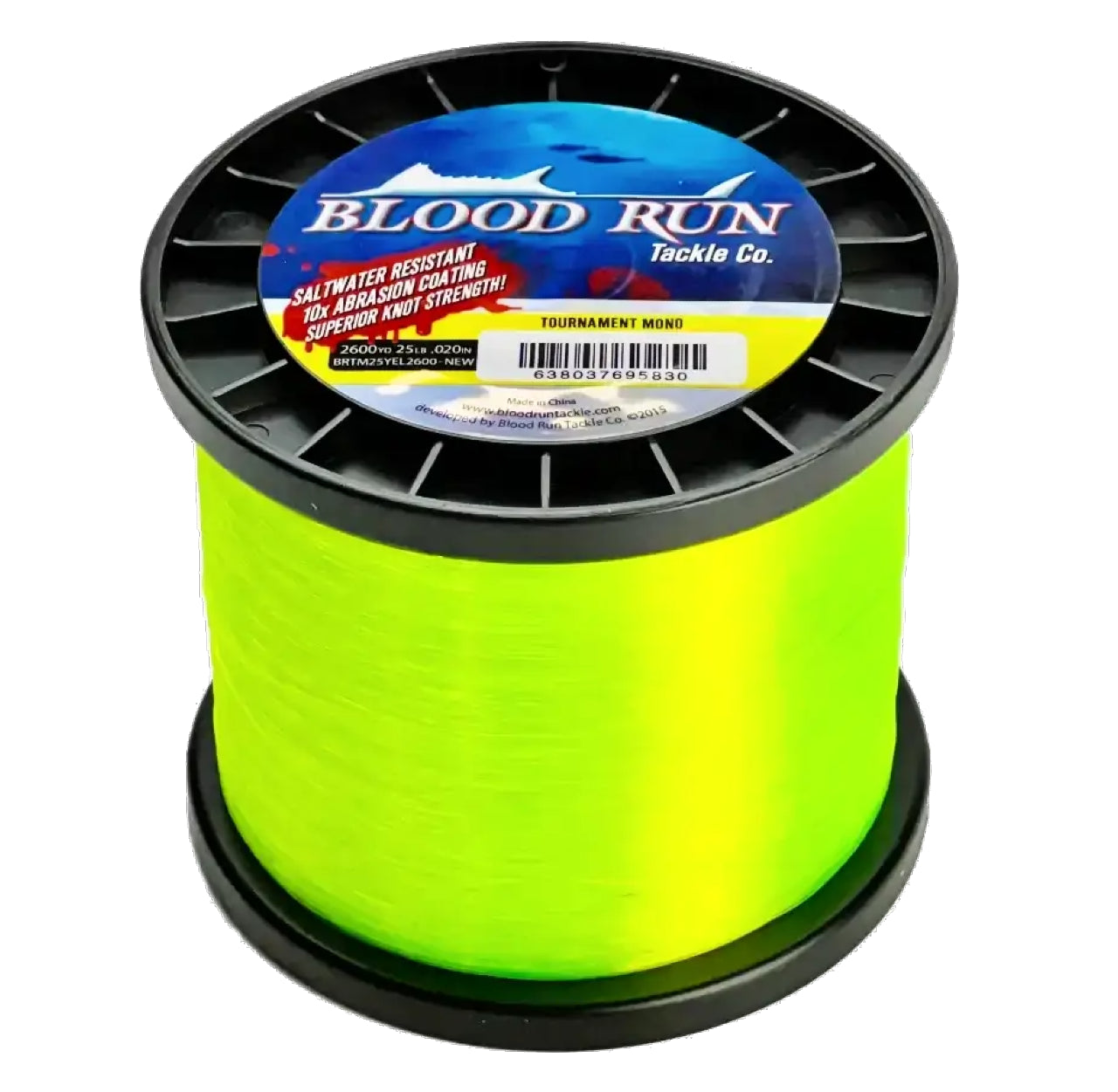 25LB Test Hi Vis Yellow Mono Fishing Line 2600 Yards – Blood Run