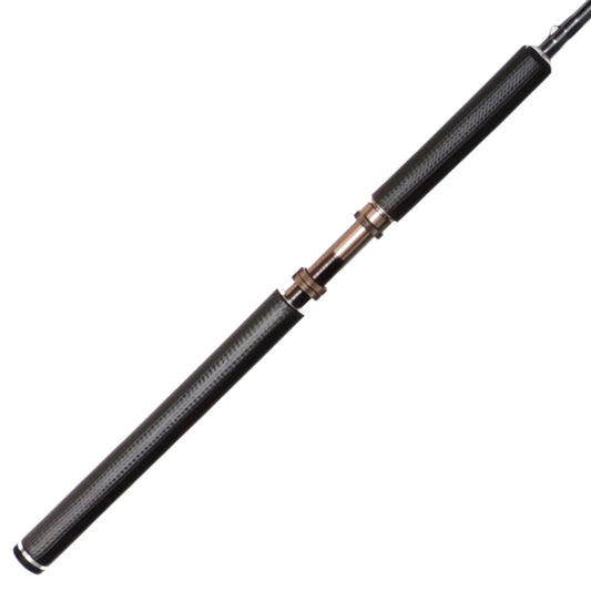 Butt section of a 12 Gauge Centerpin Float fishing rod 13' 4 Pieces 8-15lb test with Carbon Fiber handle from Blood Run Fishing.