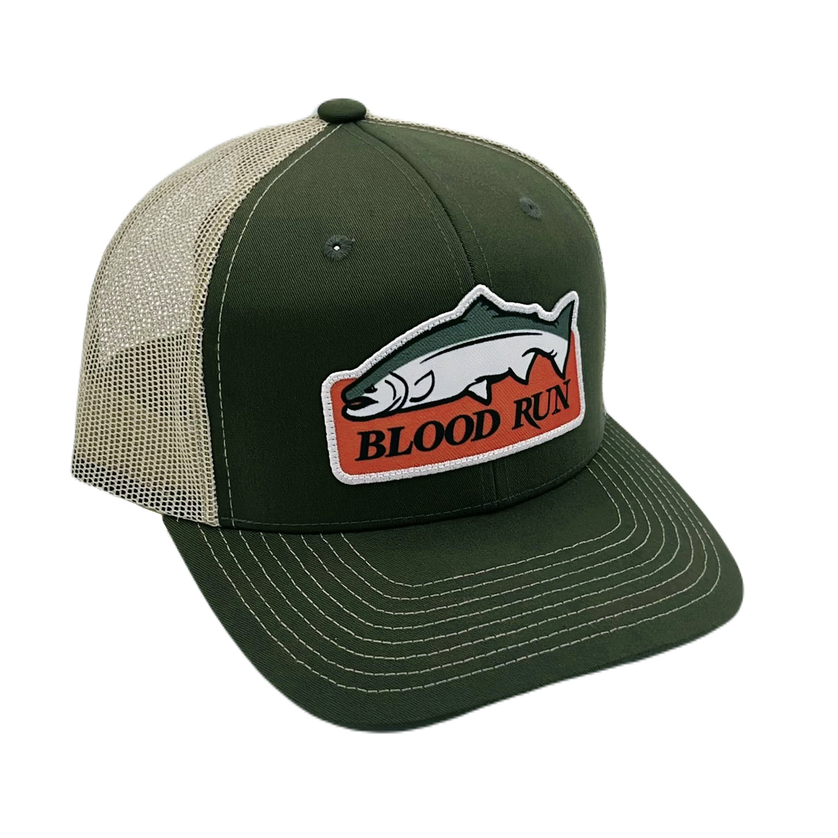 Avid Fishing Gear Fish Hook Trucker Hat Cap Orange Gray Mesh