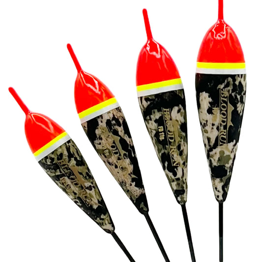 Blood Run Camo Big Water Balsa Fishing Floats For Steelhead and Salmon