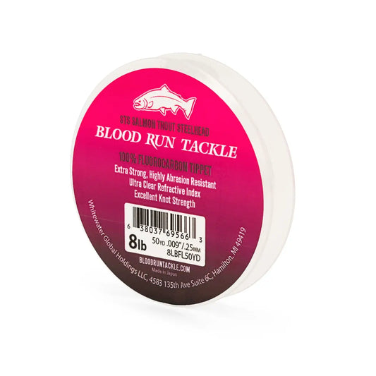 Blood Run Fishing Fluorocarbon Leader Tippet 50YD
