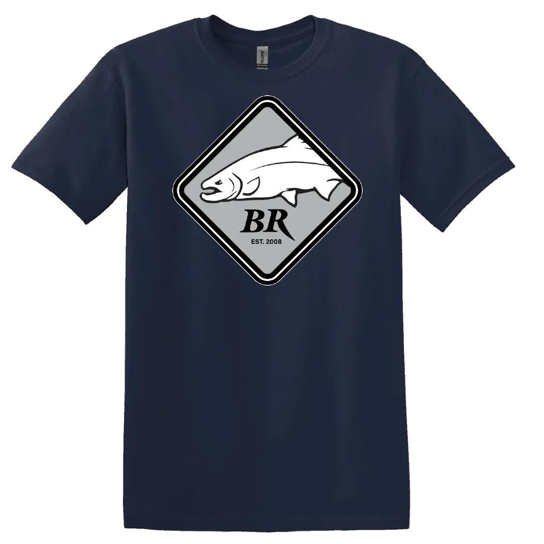 Blood Run Navy Fishing T Shirt