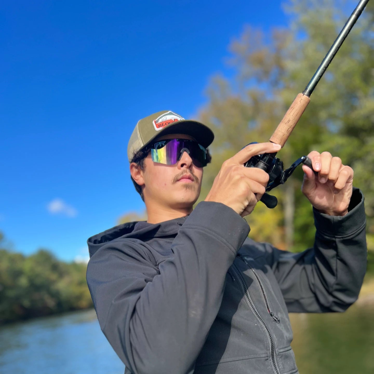 baitcaster float rod Blood Run Tackle Ironhead Baitcaster Float Rod