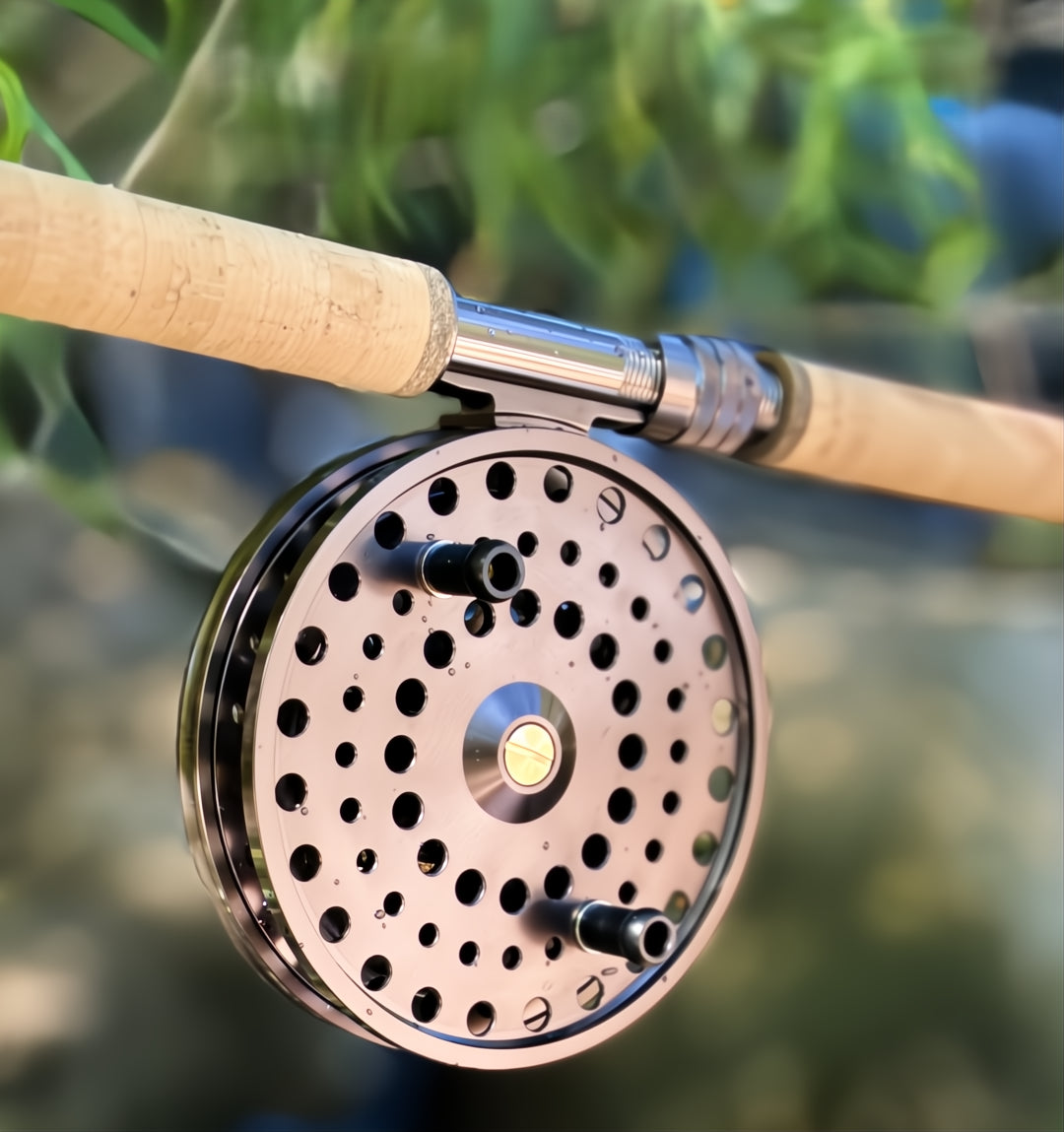 Trout & Steelhead Centerpin Rod & Reel Combo - 13' 2 Piece 6-10LB Skein Cane Medium Light Float Rod - 4.5 Halcyon Centerpin Reel