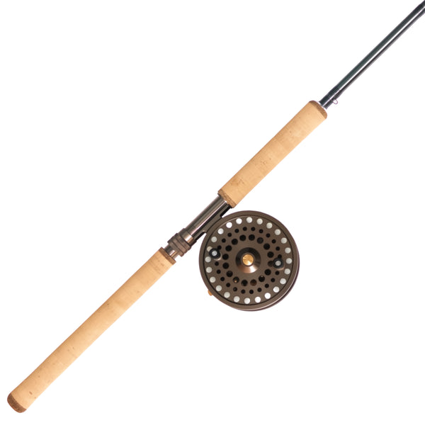 classic half barrel fishing reel Salmon Steelhead Centerpin Rod & Reel Combo - 13' 4 Piece 10-20LB Skein Cane Medium Heavy Float Rod - 5.25" Halcyon Centerpin Reel