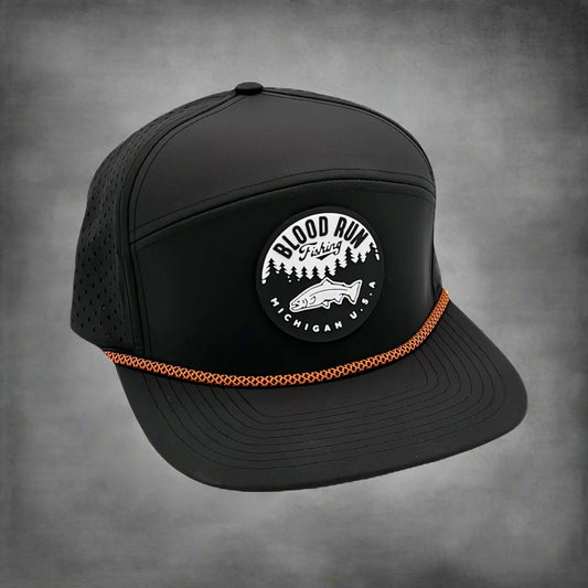 Men's Black Banded Fishing Trucker Hat