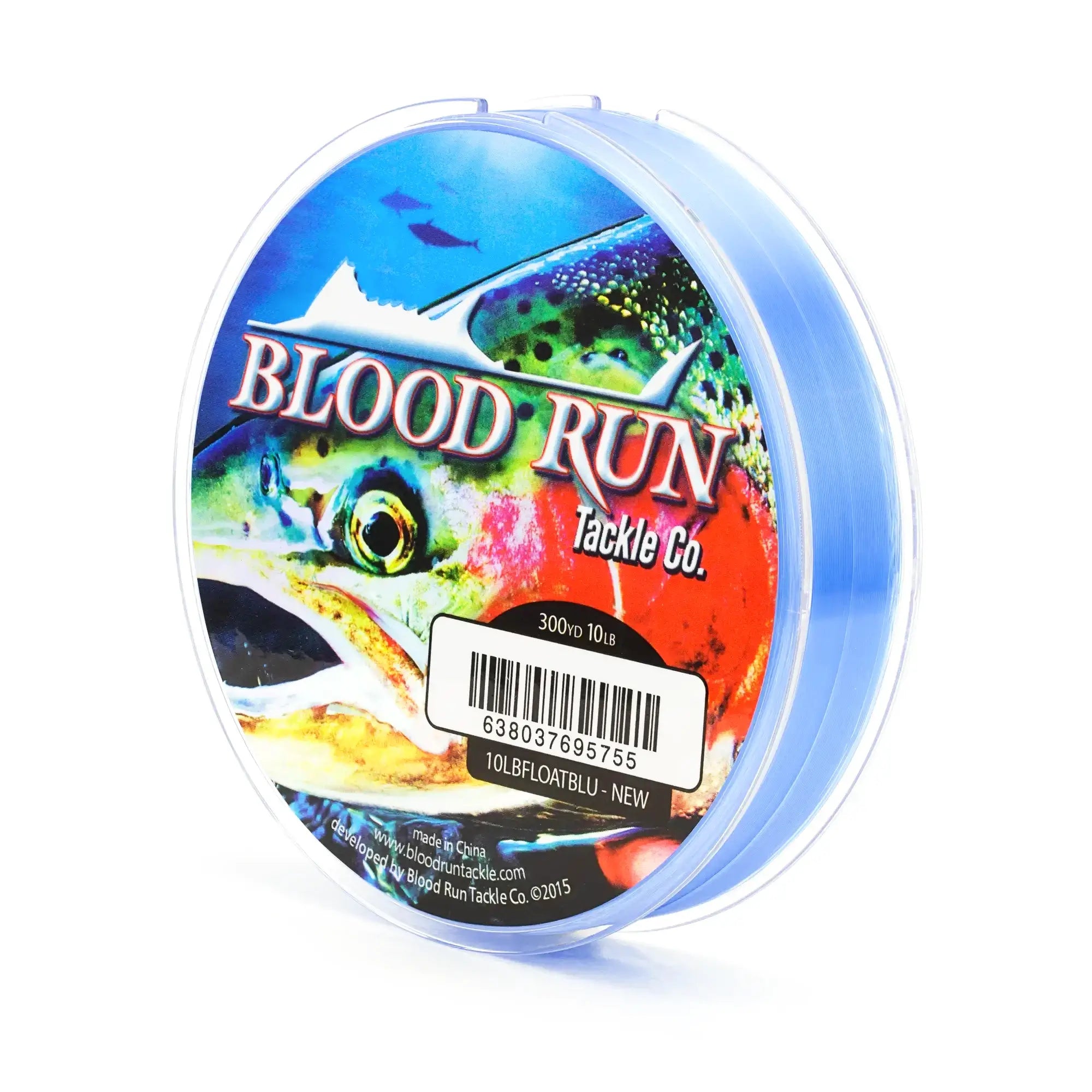 Blood Run Tackle Floating Monofilament Line 10 lb.; Ocean Blue; 300 yds.