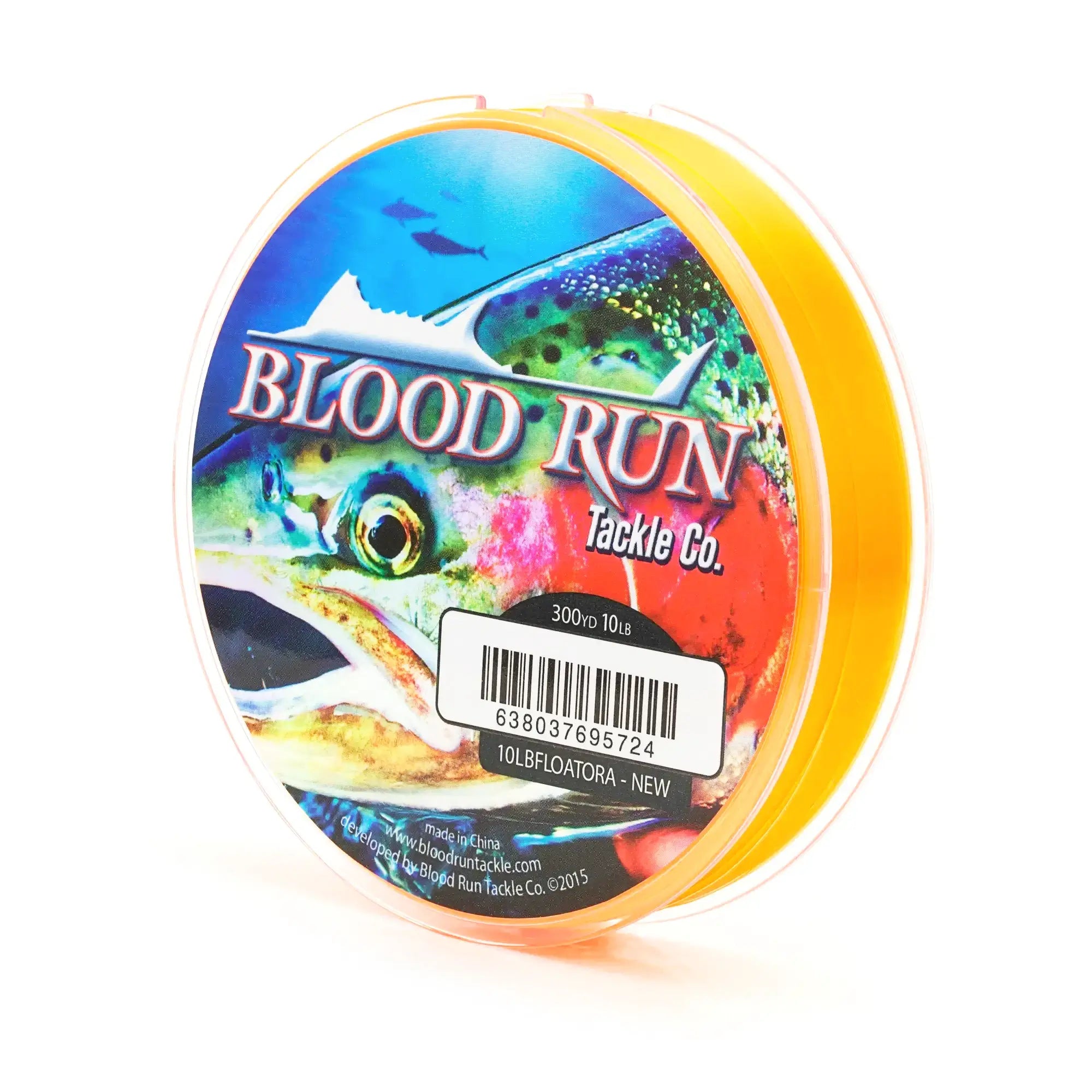 Blood Run Tackle Floating Monofilament Fishing Line - Flame - 10 lb