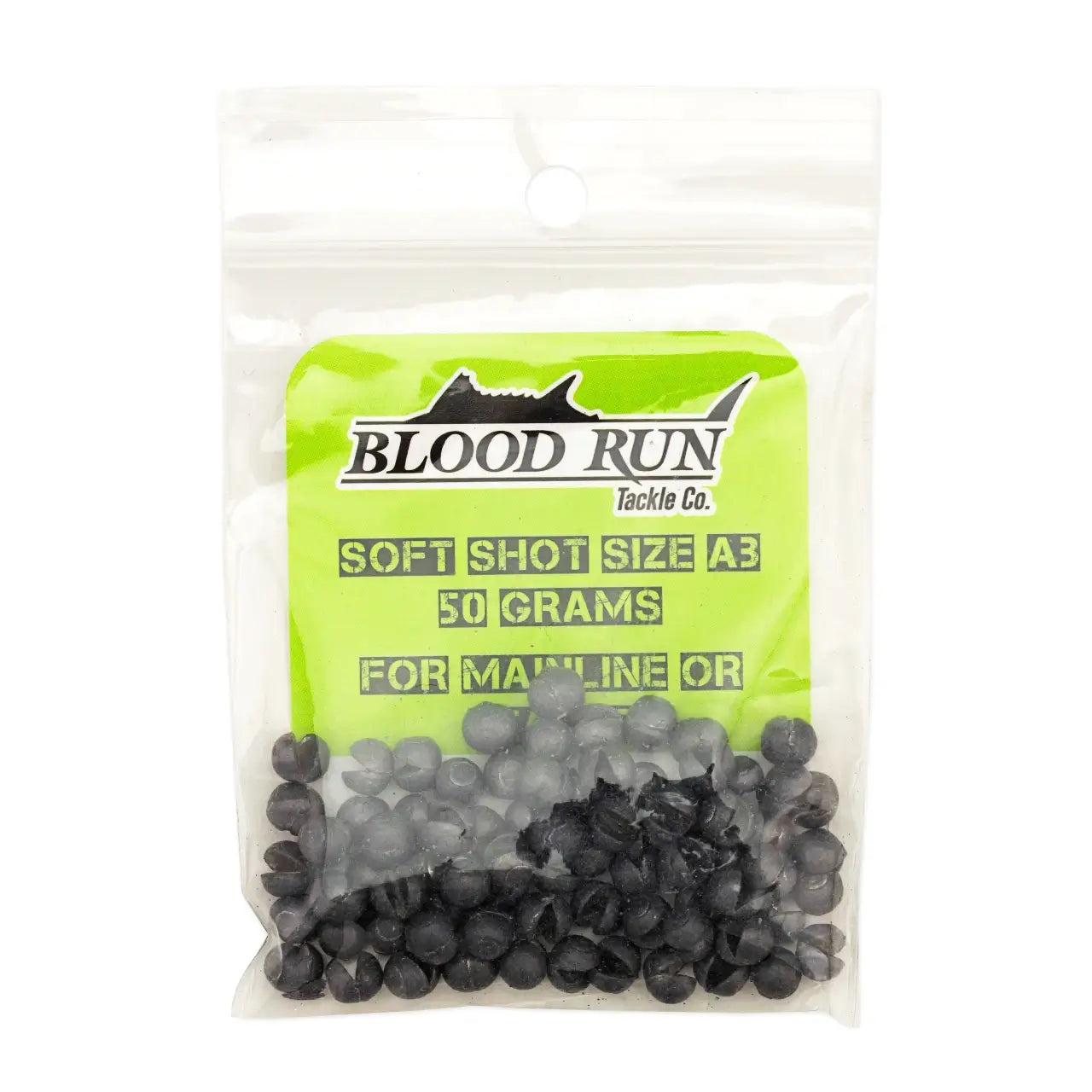 Soft Split Shot for Fishing from Blood Run .6g AB