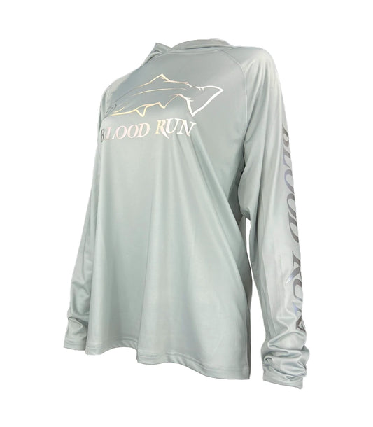 Women's Gray SPF50 Fishing Hoodie